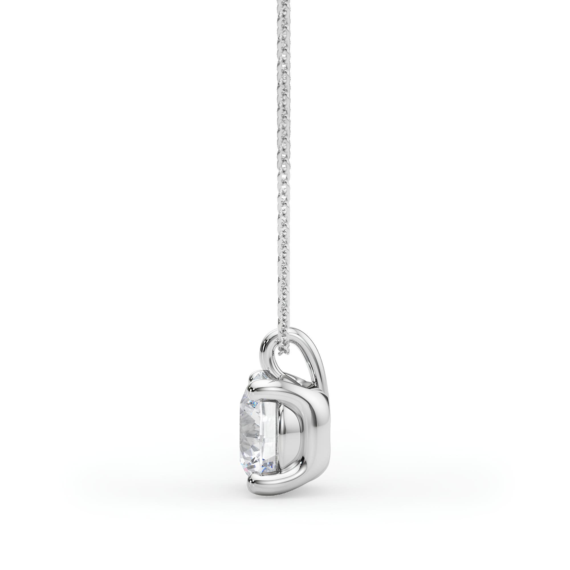 0.25 to 2.00 CTW Lab-Grown Round Diamond Pendant Necklace IGI Certified EF VS/SI 14K Gold Anniversary Gift for Her or Wife